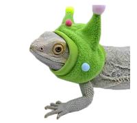 Chapeaux drôles et Mignons de Dragon Barbu, Chapeau de Boule de Bullhorn for Dragon Barbu, lézard, Serpent, Gecko, caméléon, Perroquet, Hamster, 5 pièces(Vert)