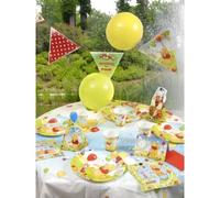 Chapeaux en carton - Winnie L'Ourson - Lot de 6 - Jaune - Décoration de fête - Mixte