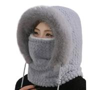 Chapeaux femme - Pull épais en peluche, couvre-chef coupe-vent réglable, protection des oreilles flexible | Bonnet de trapper pour la randonnée dans la neige, la course, la moto, l'alpinisme, ca, Gris