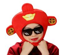 Chapeaux habillés, chapeaux photo en peluche : chapeaux de cosplay pour hommes, chapeau chinois Cai Shen, chapeau de cosplay du dieu de la richesse, accessoires pour spectacles de scène, Coi