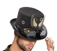 Chapeaux Haut-De-Forme Steampunk Pour Hommes | Chapeau Gothique Pour Masquerade | Accessoire De Danse Costume Pour Photographie Festival Soirée À Thème