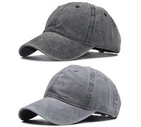 Chapeaux haut-de-forme vintage unisexe pour femmes et hommes - Casquettes de baseball et chapeaux de papa pour un usage quotidien, Noir et gris., taille unique
