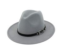 Chapeaux hommes boucle Outback ceinture réglable avec chapeau large pour femme casquettes de baseball décoratives pour femmes, gris clair, Taille unique