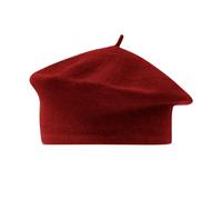 Chapeaux marron pour femmes imitation laine béret bourgeon chapeau de peintre, Rouge, Taille unique