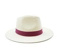 Chapeaux Panama - Pack de 10 Chapeaux de Paille avec Ruban Couleur au Choisir - Chapeau Varadero Homme et Femme - Disponible en Ton Brun et Blanc, Blanc, naturel, Taille Unique
