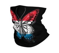 Chapeaux Papillon Luxembourg Drapeau Luxembourgeois Élastique Chapeaux Demi-Visage Respirant Écharpe Demi-Visage pour Ski Adulte Vélo