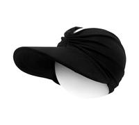 Chapeaux Pare-Soleil pour Femmes, Chapeau de Plage Pliable à Large Bord avec Trou pour Queue de Cheval, Chapeau d'été pour Le Sport Casquette Noir Japonais Casquette Chasse Hiver
