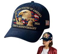 Chapeaux patriotiques pour femme - Chapeaux de baseball patriotiques brodés d' | Couvre-chef commémoratif pour homme et femme - Sports quotidiens, événements de plein air, marche, pêche, course à