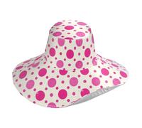 Chapeaux pliables tendance à pois pêche pour femmes, chapeaux tendance pour le jardinage, pare-soleil décoratif, chapeaux à large bord pour femmes, protection solaire, vacances, incontournables Gorra