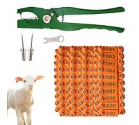 Chapeaux pour bétail, étiquettes d'oreilles numérotées 001-100 pour bétail, étiquette 100 fois pour animaux de bétail, étiquette pour boucles d'oreilles d'identité