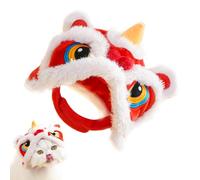 Chapeaux pour Chats, Chapeau en Peluche Mignon pour Animaux de Compagnie-Doux Petit Couvre-Chef pour Animaux de Compagnie Costume de Nouvel an Chinois vêtements de Danse du Lion pour Chat Chiot Chien