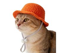 Chapeaux pour Chats - Ensemble Décontracté Léger en Paille Respirant - Chapeau de Plage pour Chien,Vacances Été Halloween Maison Nouvel an Jardin Quotidien Extérieur