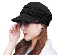 Chapeaux pour chimio - Casquette de baseball pour femmes en coton, doux pour la chimio, bonnets pour le cancer, couvre-chefs pour la tête, bonnets, couvre-cheveux, Noir , Taille unique