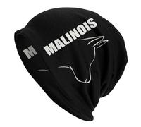 Chapeaux pour Hommes en Pur Coton, Berger Belge Chien Malinois Bonnet Chapeau Chapeau en Tricot Chapeau Hommes Femmes Hip hop Unisexe Mechelaar Hiver Chaud Skullies Bonnets Casquettes,Cadeau