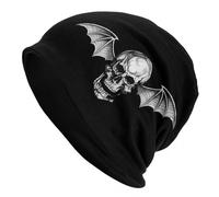 Chapeaux pour Hommes en Pur Coton, Hip Hop Demon Avenged Sevenfold Band Bonnet Knit Hat Produit Automne Hiver Chaud A7X Bonnet Cap Hommes,Cadeau