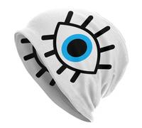 Chapeaux pour Hommes en Pur Coton, Magic Eyes Charm Skullies Bonnets Caps Unisexe Hiver Tricot Chapeau Noir Evil Eye Amulette Boho Motif Bonnet Chapeaux Casquette de Ski en Plein air, Cadeau