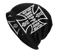 Chapeaux pour Hommes, personnalisé West Coast Iron Cross Choppers Skullies Bonnets Caps Chapeau tricoté d’Hiver Hommes Femmes Cool Adulte Bonnet Chapeaux Casquette de Ski en Plein air, Cadeau