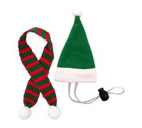 Chapeaux pour Poules Costume,Tenue de Père Noël pour Animaux de Ferme - Écharpe et Mini Bonnet Santa Ajustable pour Animaux - pour Canards Poules Rongeurs Lapins Perruche Chien Lézard Fêtes