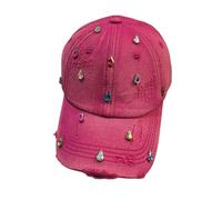 Chapeaux sophistiqués unisexes - Chapeau dramatique tendance pour tous les jours - Streetwear décontracté, rose rouge, Taille unique
