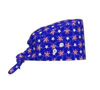 Chapeaux Travail Fête Nationale Américaine du 4 Juillet, avec des Rayures Rouges Et Blanches Et des Étoiles Bonnet Travail Respirants Elastic Casquettes pour Jogging Yoga Unisexe