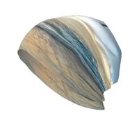 Chapeaux tricotés d'hiver imprimés coucher de soleil océanique, chapeaux tricotés décontractés lâches, chapeaux de crâne, chapeaux sans bord, bonnets, bonnet élastique noir