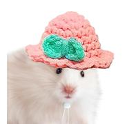 Chapeaux tricotés pour hamsters, hamsters, animaux de compagnie, mignon chapeau de hamster tricoté pour petit animal de compagnie, vêtements d'animaux colorés avec cordon de serrage réglable