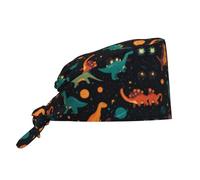 Chapeaux Turban Unisexe, Planète des Dinosaures Système Solaire Casquette De Travail Respirant, Réglable Casquette Cache Poussière pour Hôtel Adulte