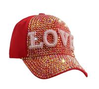 Chapeaux unisexes sophistiqués - Chapeau minimaliste artistique pour jeunes - Tendance - Portable - Pour un usage quotidien et une fille - Élégant voyage - Pêche - Pare-soleil, Rouge, Taille unique