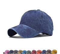 Chapeaux vintage unisexe pour femmes et hommes - Casquettes de baseball et chapeaux de papa pour un usage quotidien, bleu foncé, taille unique