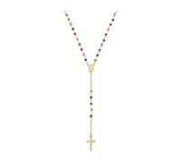Chapelet Amen Grains colorés 3 mm Argent 925 doré