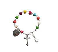 Chapelet auto perles colorées amour catholique christ chapelet crucifix miséricorde divine femmes hommes