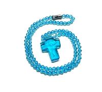 Chapelet avec perles de cristal - Pendentif à suspendre pour prière religieuse, méditation et guérison spirituelle | Bijoux durables pour femmes, hommes, yoga, 8.58x2.34in, Cristal