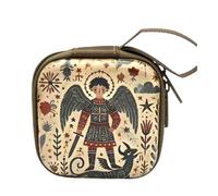 Chapelet catholique à fermeture éclair pour perles de prière, bijoux et bibelots, porte-monnaie, sac de voyage, boîte de rangement pour bijoux religieux, C, Taille unique