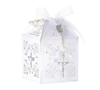 Chapelet de baptême pour invités avec chrétienne | Souvenirs de première communion pour mariage, église, dimanche