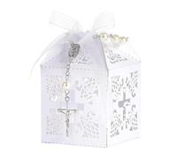 Chapelet de baptême pour invités avec de perles - Mini souvenir | Souvenirs de première communion pour mariage, église, dimanche