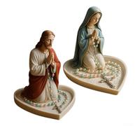 Chapelet de la Vierge Marie - Figurine décorative élégante en résine pour décoration d'intérieur catholique, prière personnelle, autel d'église ou religieuse (femme)