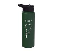 Chapelet de miséricorde - Chaîne de prière religieuse chrétienne minimaliste Stainless Steel Insulated Water Bottle