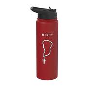 Chapelet de miséricorde - Chaîne de prière religieuse chrétienne minimaliste Stainless Steel Insulated Water Bottle