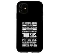Chapelet de prière Latin Je Vous salue Marie Sainte Mère Coque pour iPhone 11