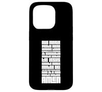 Chapelet de prière Latin Je Vous salue Marie Sainte Mère Coque pour iPhone 15 Pro