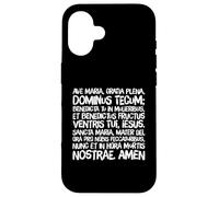Chapelet de prière Latin Je Vous salue Marie Sainte Mère Coque pour iPhone 16