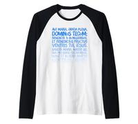 Chapelet de prière Latin Je Vous salue Marie Sainte Mère Manche Raglan