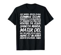 Chapelet de prière Latin Je Vous salue Marie Sainte Mère T-Shirt