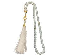 Chapelet de prière musulmane avec 99 perles d'imitation - Accessoires religieux