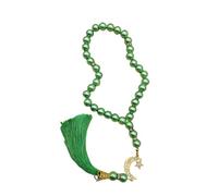 Chapelet de prière spirituel en verre avec 33 perles avec pompons, accessoire religieux, accessoire de pleine conscience culturelle musulmane, One Size, Comme décrit