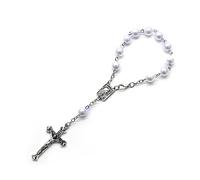 Chapelet en acrylique de 8 mm - Pour baptême, baptême, chapelet - Première communion - Cadeau de fête, taille unique, Comme décrit