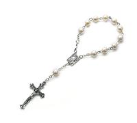 Chapelet en acrylique de 8 mm - Pour baptême, baptême, chapelet - Première communion - Cadeau de fête, taille unique, Comme décrit