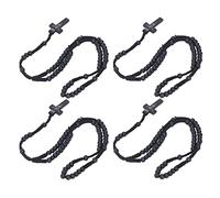 Chapelet en Bois, 10 Pièces Chapelets Catholiques en Bois pour Hommes Femmes (BLACK)