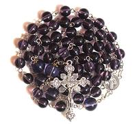 Chapelet GT en cristal artificiel avec croix catholique, Alliage de zinc, Sans pierre précieuse