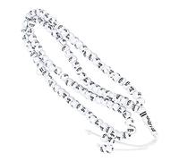 Chapelet Islamique en Résine avec 99 Grains et Écriture, Perles de Prière Musulmanes pour Le Culte, La Méditation et La Décoration (Blanche)
